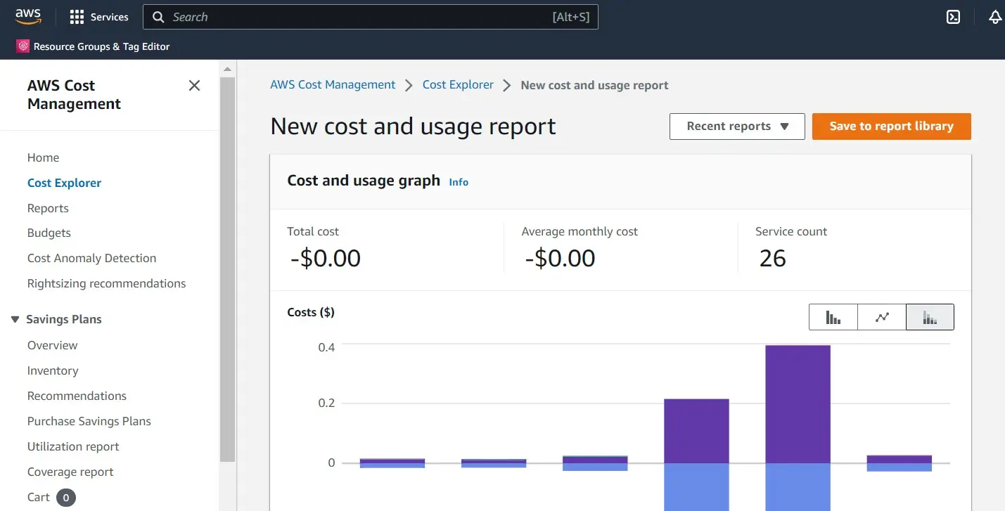 AWS Cost Explorer, Reports, Cost and Usage,  Best practices, Cost Optimization, How to Create, AWS